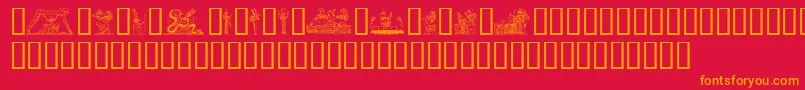 Egypt Font – Orange Fonts on Red Background
