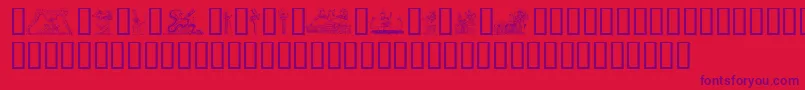 フォントEgypt – 赤い背景に紫のフォント