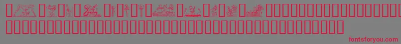 フォントEgypt – 赤い文字の灰色の背景