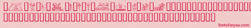 Egypt Font – Red Fonts on Pink Background