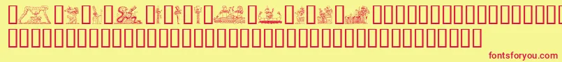 Egypt Font – Red Fonts on Yellow Background