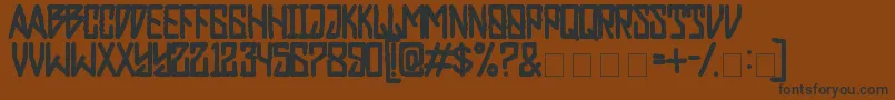 Czcionka RebelPower – czarne czcionki na brązowym tle