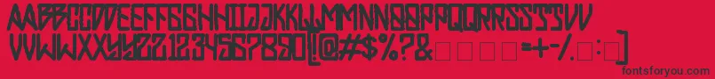 RebelPower Font – Black Fonts on Red Background