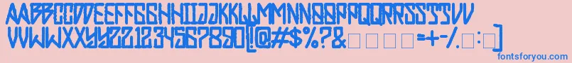 RebelPower Font – Blue Fonts on Pink Background