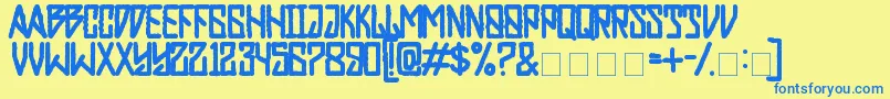 RebelPower Font – Blue Fonts on Yellow Background