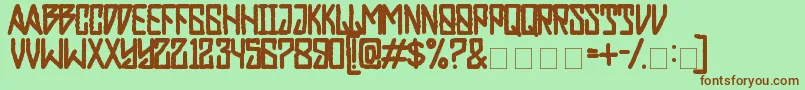 RebelPower Font – Brown Fonts on Green Background