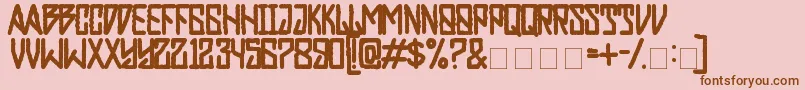 RebelPower Font – Brown Fonts on Pink Background
