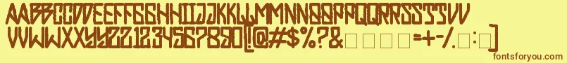 RebelPower Font – Brown Fonts on Yellow Background