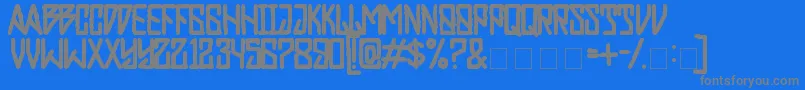 RebelPower Font – Gray Fonts on Blue Background