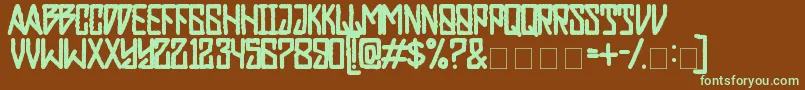 RebelPower Font – Green Fonts on Brown Background
