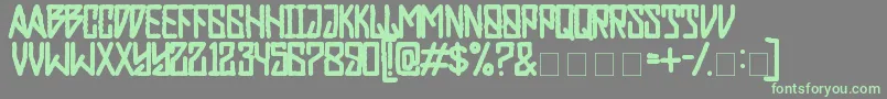 RebelPower Font – Green Fonts on Gray Background