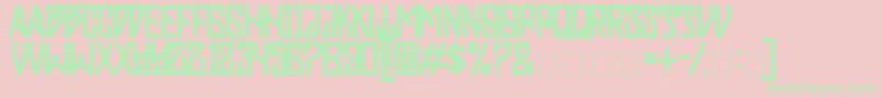 RebelPower Font – Green Fonts on Pink Background