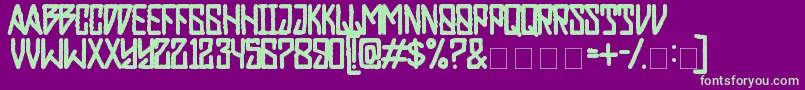 RebelPower Font – Green Fonts on Purple Background