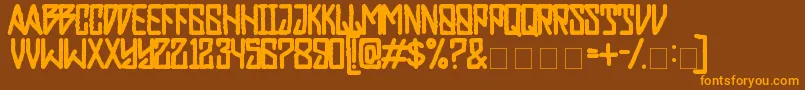 RebelPower Font – Orange Fonts on Brown Background