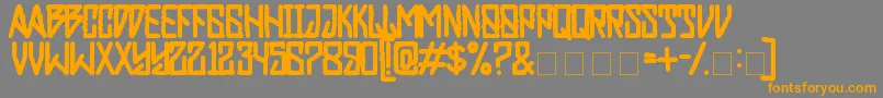 RebelPower Font – Orange Fonts on Gray Background