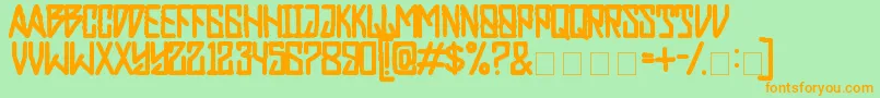 RebelPower Font – Orange Fonts on Green Background