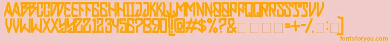 RebelPower Font – Orange Fonts on Pink Background