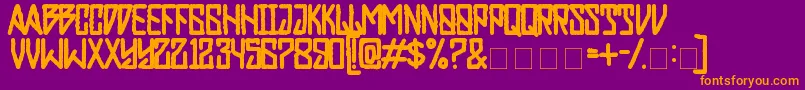 RebelPower Font – Orange Fonts on Purple Background
