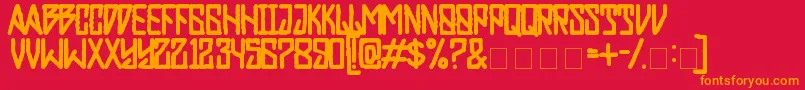 RebelPower Font – Orange Fonts on Red Background