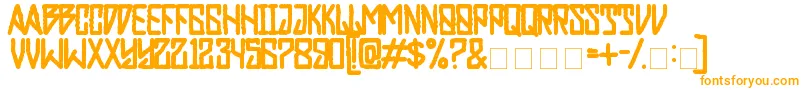 RebelPower Font – Orange Fonts on White Background