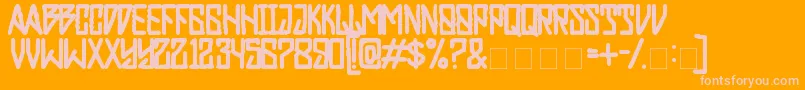 RebelPower Font – Pink Fonts on Orange Background