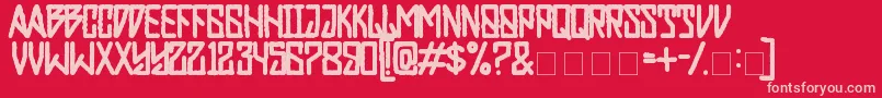 RebelPower Font – Pink Fonts on Red Background
