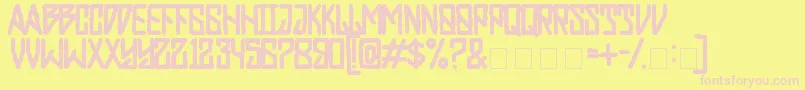 RebelPower Font – Pink Fonts on Yellow Background