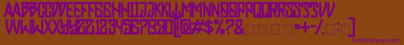 RebelPower Font – Purple Fonts on Brown Background