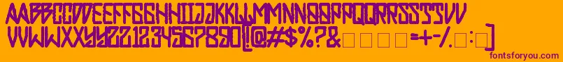 RebelPower Font – Purple Fonts on Orange Background
