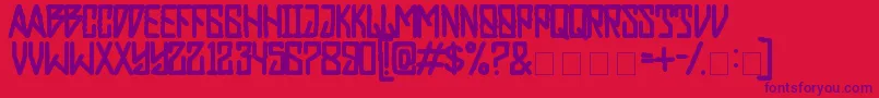 RebelPower Font – Purple Fonts on Red Background