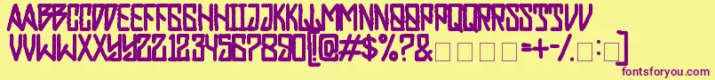 RebelPower Font – Purple Fonts on Yellow Background