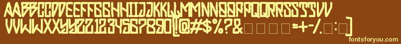 RebelPower Font – Yellow Fonts on Brown Background