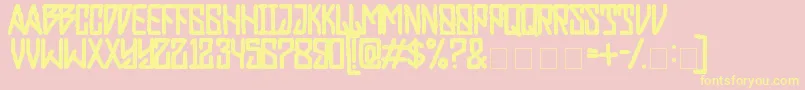 RebelPower-Schriftart – Gelbe Schriften auf rosa Hintergrund