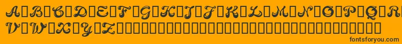 Candb Font – Black Fonts on Orange Background