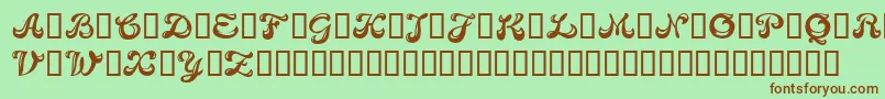 Weitere Informationen zur Candb-Schriftart Candb-Schriftart – Braune Schriften auf grünem Hintergrund