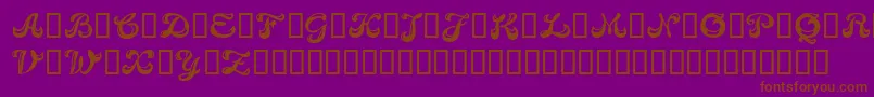 Fonte Candb – fontes marrons em um fundo roxo
