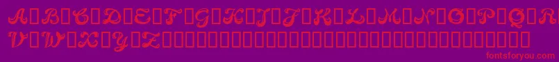 Шрифт Candb – красные шрифты на фиолетовом фоне