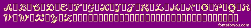 Candb Font – Yellow Fonts on Purple Background