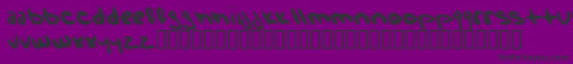 WiseRabbitSays Font – Black Fonts on Purple Background