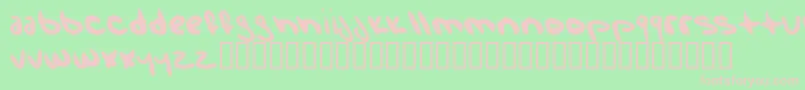 WiseRabbitSays Font – Pink Fonts on Green Background