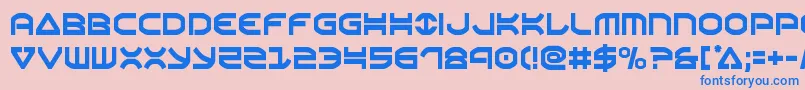 フォントOberoncond – ピンクの背景に青い文字