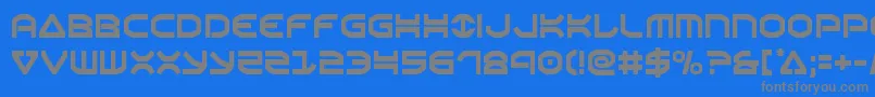 Oberoncond Font – Gray Fonts on Blue Background