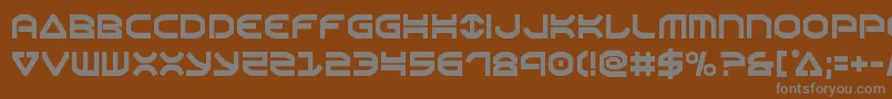 フォントOberoncond – 茶色の背景に灰色の文字