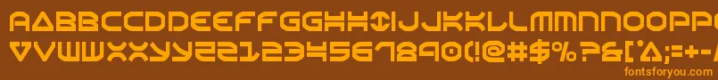 Oberoncond Font – Orange Fonts on Brown Background