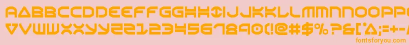 Oberoncond Font – Orange Fonts on Pink Background