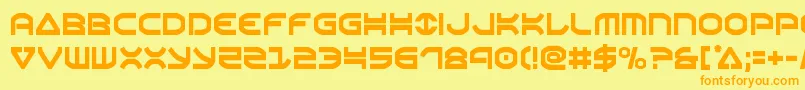 Oberoncond Font – Orange Fonts on Yellow Background