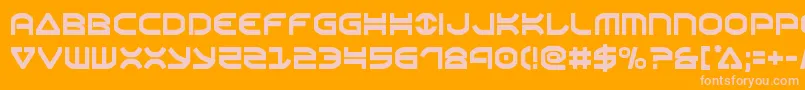 Oberoncond Font – Pink Fonts on Orange Background