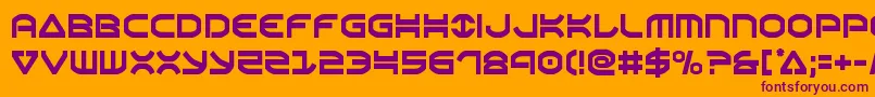 Oberoncond Font – Purple Fonts on Orange Background