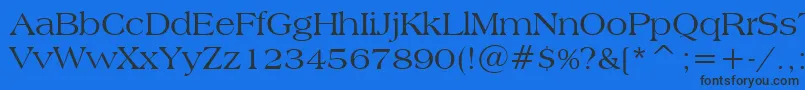 AmericanaBt Font – Black Fonts on Blue Background
