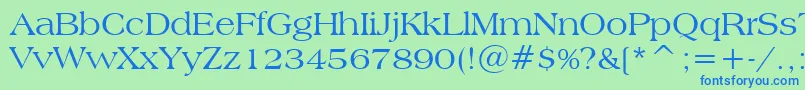 フォントAmericanaBt – 青い文字は緑の背景です。